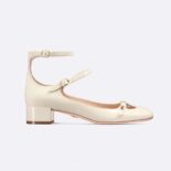 Dior Women Aime Dior Ballerina Pump White Patent Calfskin