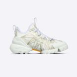 Dior Women D-Connect Sneaker White and Gold-Tone Technical Fabric with Rêve D'Infini Print
