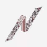 Dior Women Jardin Magique Mitzah Scarf Pink Multicolor Silk Twill