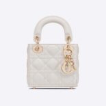 Dior Women Micro Lady Dior Bag Latte Cannage Lambskin