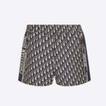 Dior Women Shorts Blue Technical Taffeta Jacquard with Dior Oblique Motif