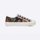 Dior Women Walk'N'Dior Sneaker Black Multicolor Cotton with Dior Jardin Botanique Embroidery