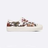 Dior Women Walk'N'Dior Sneaker White Multicolor Cotton with Dior Jardin Botanique Embroidery