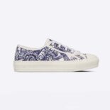 Dior Women Walk'N'Dior Sneaker White and Blue Dior Jardin D'Hiver Embroidered Cotton