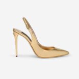 Dolce Gabbana D&G Women Mirrored-effect Calfskin Slingbacks