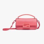 Fendi Women Baguette Phone Pouch Pink Patent Leather Pouch