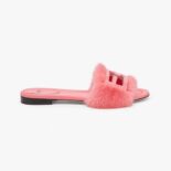 Fendi Women Baguette Pink Mink Slides