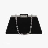 Fendi Women Peekaboo Cut Medium Black Leather Bag