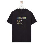 Loewe Women Glitch Anagram T-shirt in Cotton-Black