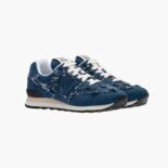 Miu Miu Women New Balance 574 x Miu Miu Denim Sneakers-Blue