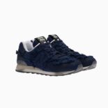 Miu Miu Women New Balance 574 x Miu Miu Denim Sneakers-Navy