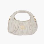 Miu Miu Women Wander Matelassé Nappa Leather Hobo Mini-Bag