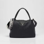 Prada Women Large Leather Handbag-Black