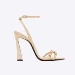 Saint Laurent YSL Women Lila Sandals in Crepe Satin-Beige