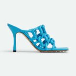 Bottega Veneta Women Stretch Twist Mule Hand-Twisted Tubular Leather-Blue