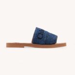 Chloe Women Woody Flat Mule-Navy