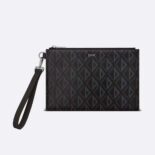 Dior Men A5 Pouch Black CD Diamond Canvas