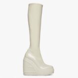 Fendi Women Fashion Show White Patent Leather Boots