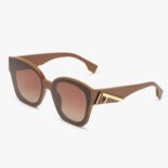 Fendi Women Square Fendi First Caramel Acetate Sunglasses