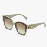 Fendi Women Square Fendi First Mint Green Acetate Sunglasses