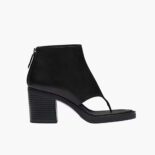 Miu Miu Women Leather Thong Booties-Black