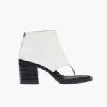 Miu Miu Women Leather Thong Booties-White