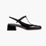 Miu Miu Women Patent Leather Slingback Pumps-Black