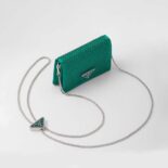 Prada Women Cardholder with Shoulder Strap and Crystals