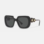 Versace Women Double Medusa Squared Sunglasses-Black