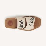 Chloe Women Woody Flat Mule in Canvas-Beige