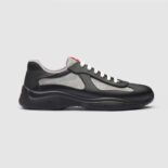 Prada Unisex America's Cup Soft Rubber and Bike Fabric Sneakers-Black