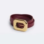 Bottega Veneta Women Chain Link Belt-Maroon