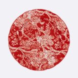 Dior Unisex Decorative Plate Red Toile de Jouy Hydrangea