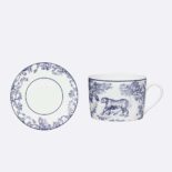 Dior Unisex Teacup Saucer Blue Toile De Jouy