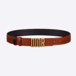 Dior Women D-Fence Reversible Belt Black and Latte Smooth Calfskin 30 MM