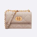 Dior Women Miss Caro Mini Bag Caramel Beige Macrocannage Lambskin