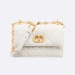 Dior Women Miss Caro Mini Bag Latte Macrocannage Lambskin