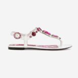 Dolce Gabbana D&G Women Patent Leather Thong Sandals
