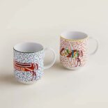 Hermes Unisex Hermes Hippomobile Set of 2 Mugs