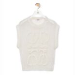 Loewe Women Anagram Vest in Mohair-White