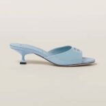 Miu Miu Women Patent Leather Sandals in 45 mm Heel Height-Blue