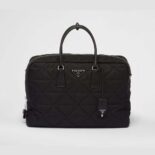Prada Unisex Quilted Re-Nylon Travel Bag-Black
