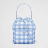 Prada Women Duet Printed Re-Nylon Bag-Blue