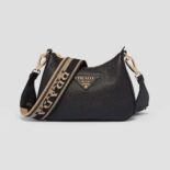 Prada Women Leather Shoulder Bag-Black