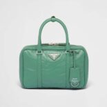 Prada Women Medium Antique Nappa Leather Top Handle Bag-Green