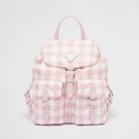 Prada Women Small Printed Re-Nylon Backpack-Pink