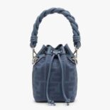 Fendi Women Mon Tresor Blue FF Canvas Mini-Bag